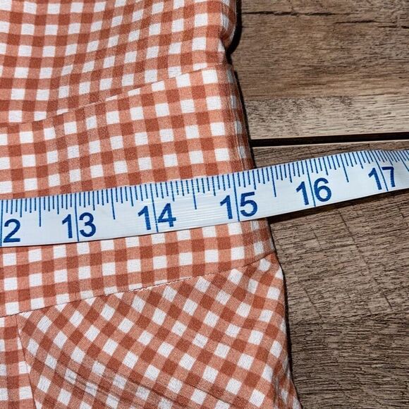 Hunter Bell‎ Maxwell Midi Dress Terracotta Gingham Size 10 NWT $496 - Picture 13 of 14